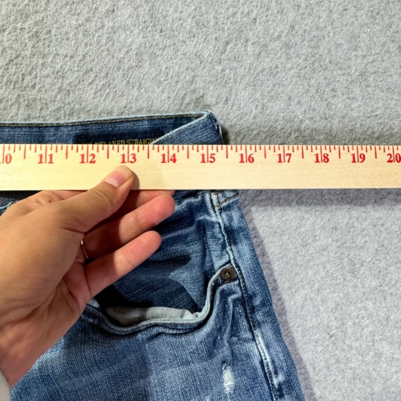 Lucky Brand Jeans Mens 32x32 181 Relaxed Straight Denim Blue American Solid Work - Picture 3 of 11